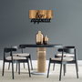 Wallity MA-309 Accesorio de Pared Decorativa de Madera y Metal Nogal y Negro